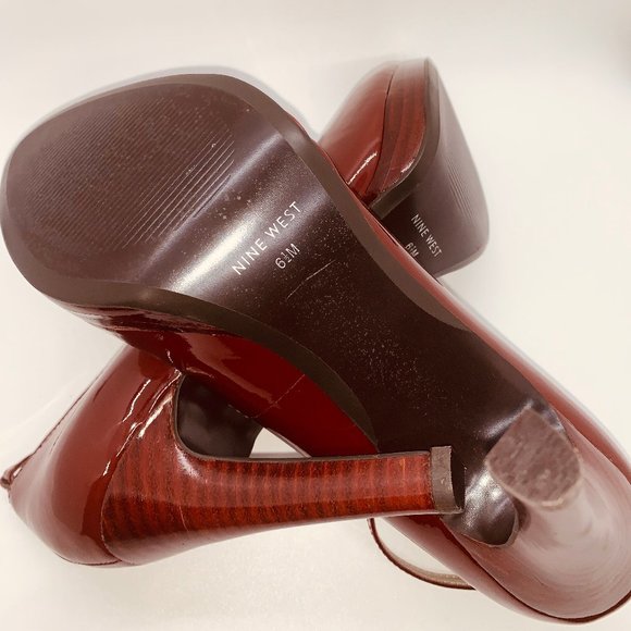 Nine West Patent Leather Red Shoes Size 6.5 NWOT - Picture 4 of 6